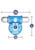 Couples | Stay Hard – 10 Function Vibrating Bull Ring Couples Blue or Clear