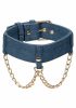 Fetish & Bondage | Ride ‘Em Premium Denim Collection Collar With Leash Fetish & Bondage Blue