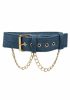 Fetish & Bondage | Ride ‘Em Premium Denim Collection Collar With Leash Fetish & Bondage Blue