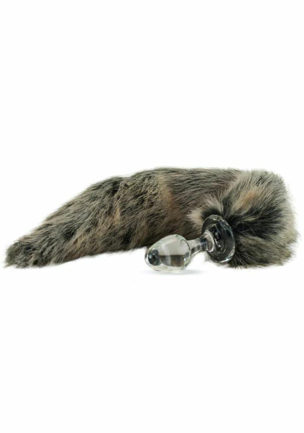 Anal Toys | Grey Wolf Crystal Minx Faux Fur Tail Plug Anal Toys Anal Toys