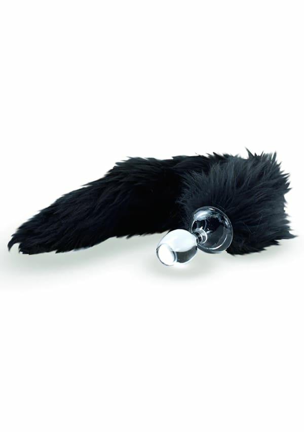 Anal Toys | Mongolian Black Crystal Minx Faux Fur Tail Plug Anal Toys Anal Toys