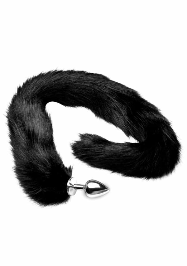 Anal Toys | Tailz Extra Long Midnight Mink Tail Metal Anal Plug Anal Toys Anal Toys