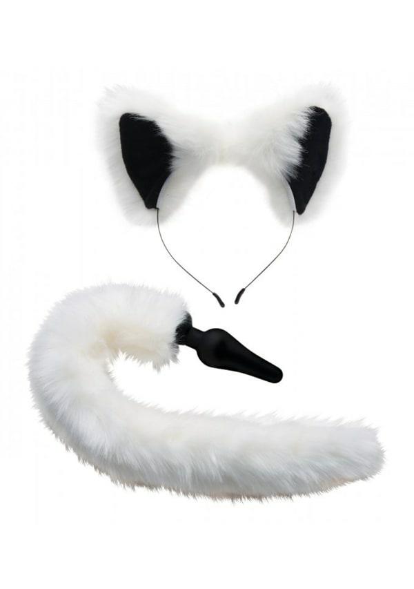 Anal Toys | Tailz White Fox Tail Anal Plug And Ears Set Anal Toys Anal Toys