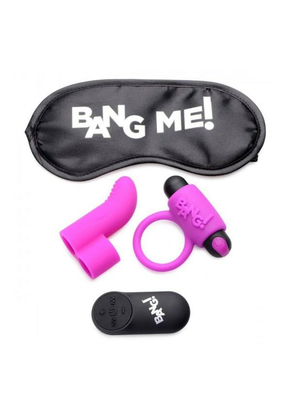 Couples | Couple’s Kit With Rc Bullet, Blindfold, Cock Ring & Finger Vibe Couples Couples