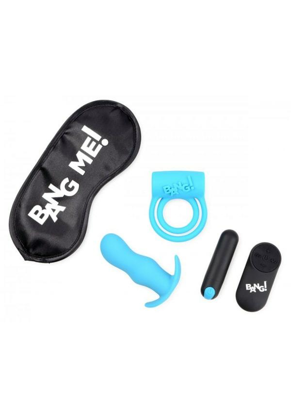 Couples | Duo Blast Remote Control Cock Ring And Butt Plug Vibe Kit Couples Blue