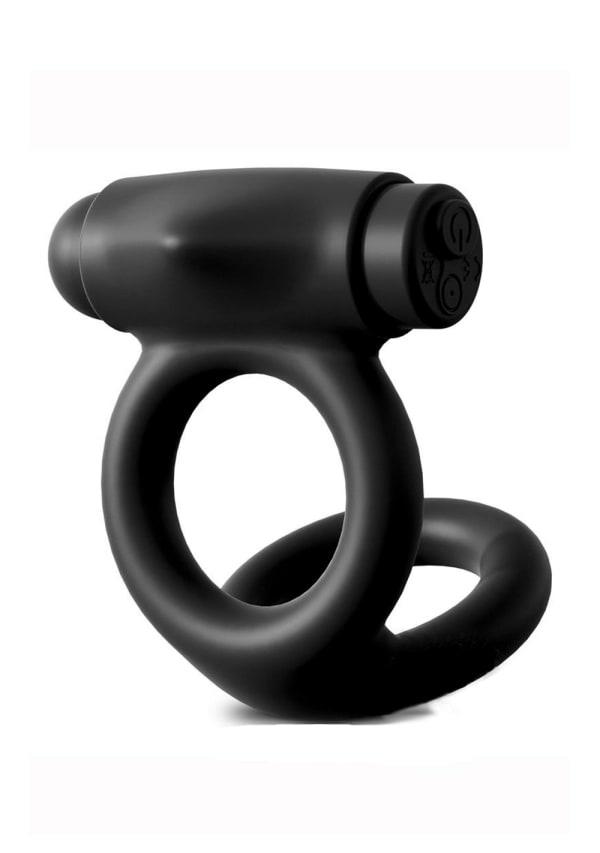 Couples | Sir Richard’s Control Vibrating Silicone Cock And Ball C-Ring Couples Black