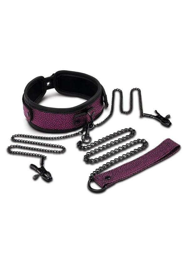 Fetish & Bondage | Dragon’s Lair Collar, Leash And Nipple Clips Set Fetish & Bondage Fetish & Bondage