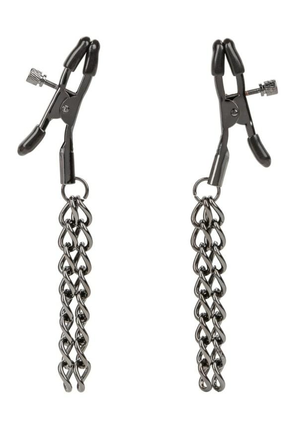 Fetish & Bondage | Euphoria Collection Chain Nipple Clamps Fetish & Bondage Black