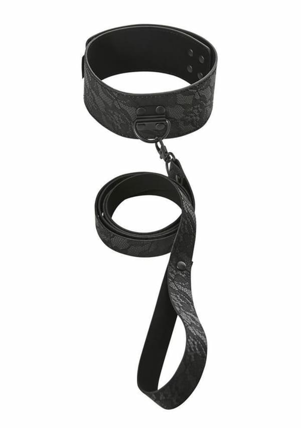 Fetish & Bondage | Locking Lace Collar And Leash Fetish & Bondage Black