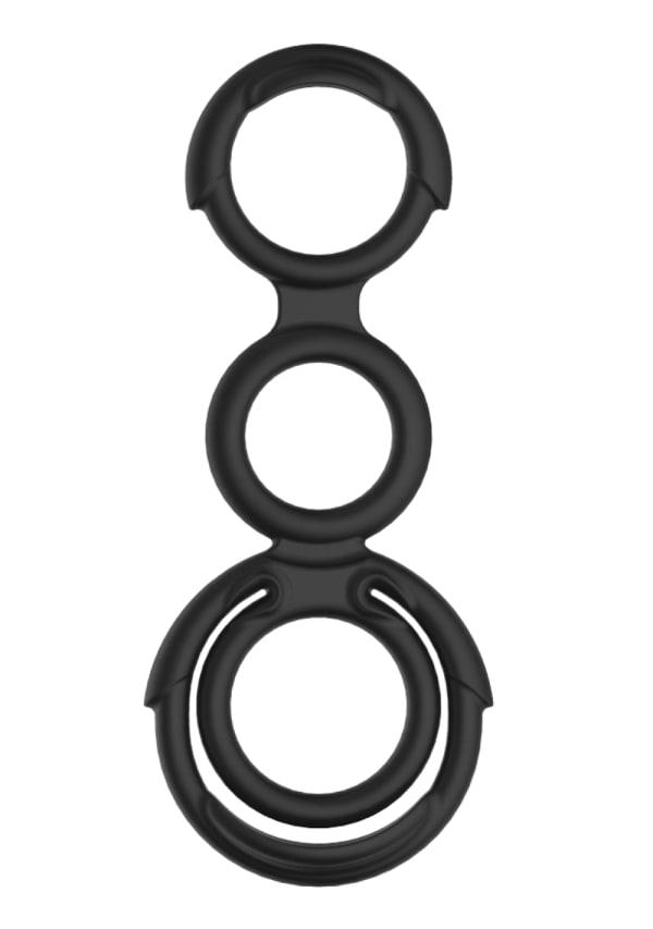 Fetish & Bondage | My Cock Ring Quattro – Cock And Scrotum Rings Fetish & Bondage Black