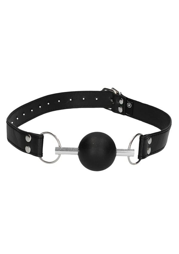 Fetish & Bondage | Ouch!  Solid Ball Gag With Bonded Leather Straps Fetish & Bondage Black