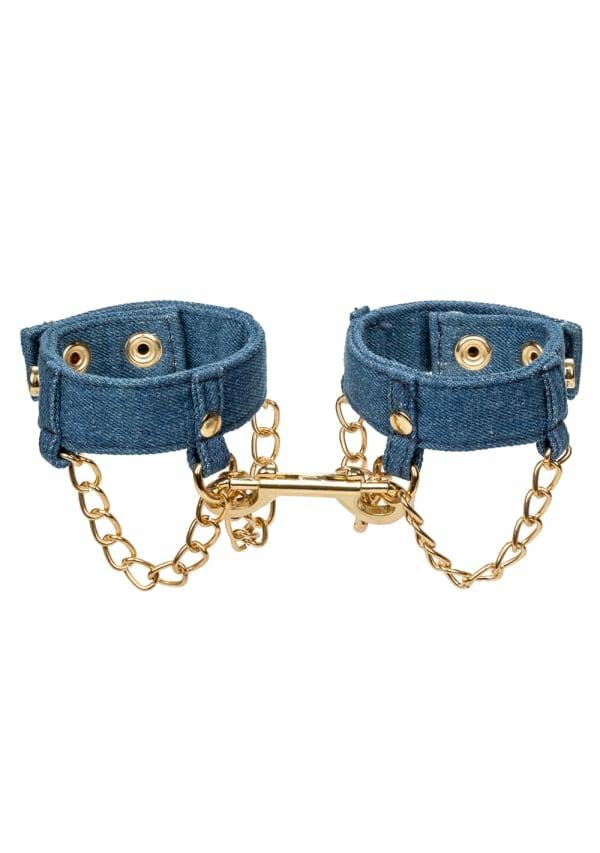 Fetish & Bondage | Ride ‘Em Premium Denim Collection Wrist Cuffs Fetish & Bondage Blue