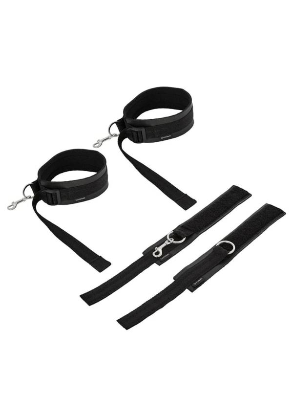 Fetish & Bondage | Thigh And Wrist Cuff Set Fetish & Bondage Black