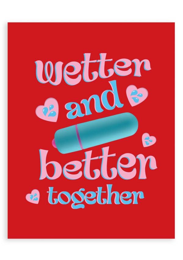 Gifts & Games | Naughtyvibes Greeting Card – Wetter And Better Together Gifts & Games Gifts & Games