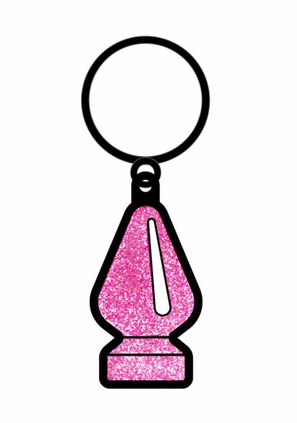 Gifts & Games | Pink Glitter Butt Plug Keychain Gifts & Games Gifts & Games