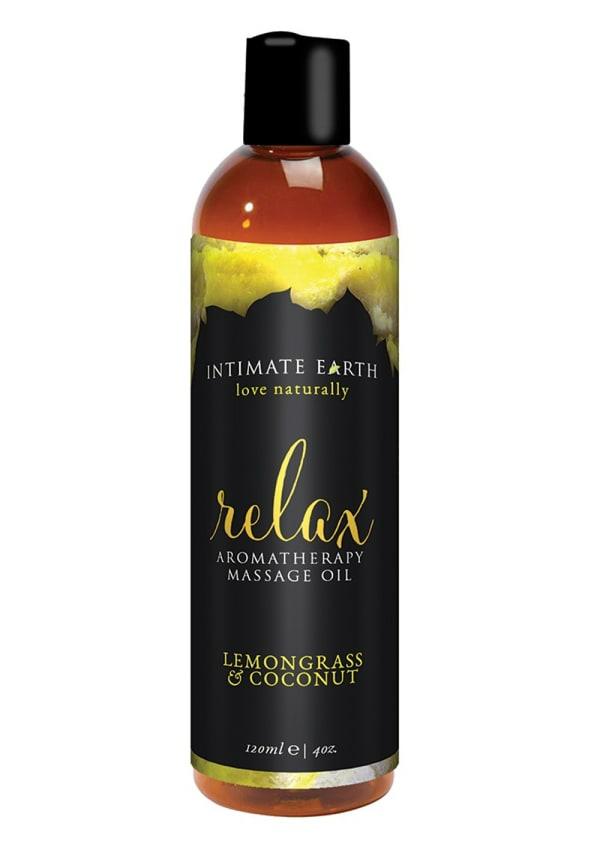 Sensual Products | Intimate Earth Relax Aromatherapy Massage Oil – Lemongrass And Coconut Sensual Products Sensual Products