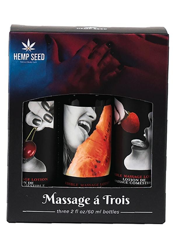 Sensual Products | Massage-A-Trois Edible Massage Lotion Gift Set Sensual Products Sensual Products