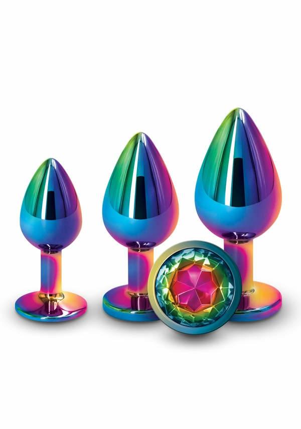 Anal Toys | Rear Assets 3-Piece Metal Plug Kit – Rainbow Gems Anal Toys Anal Toys