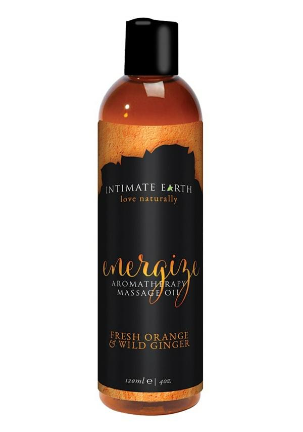 Sensual Products | Intimate Earth Energize Aromatherapy Massage Oil – Fresh Orange And Wild Ginger Sensual Products Sensual Products